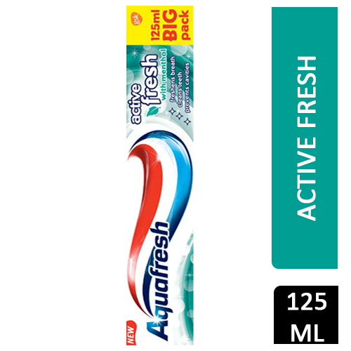 Aquafresh Active Fresh Toothpaste With Menthol Big pack 125ml