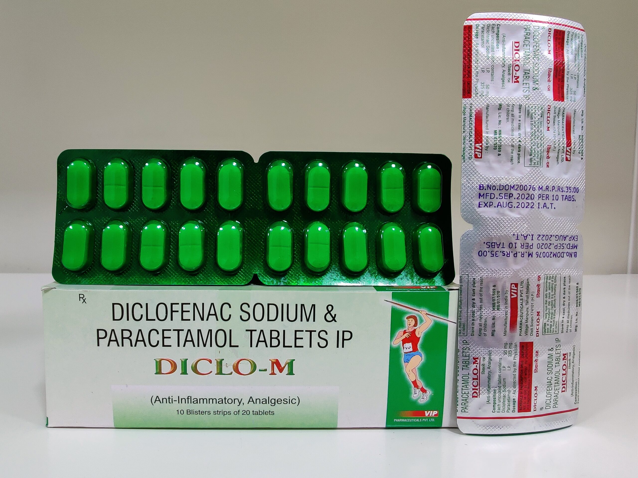 Diclofenac Sodium Paracetamol Tablets Ip Diclo M Fig Mart